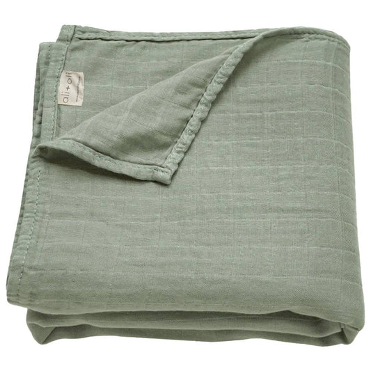 Bamboo Muslin Swaddle Blanket | Apple