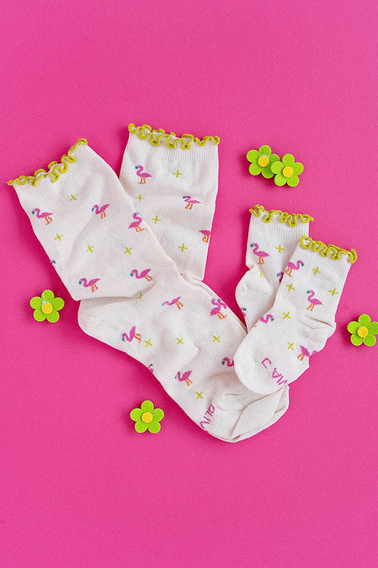 Let's Flamingo Sock: 0-7 Months