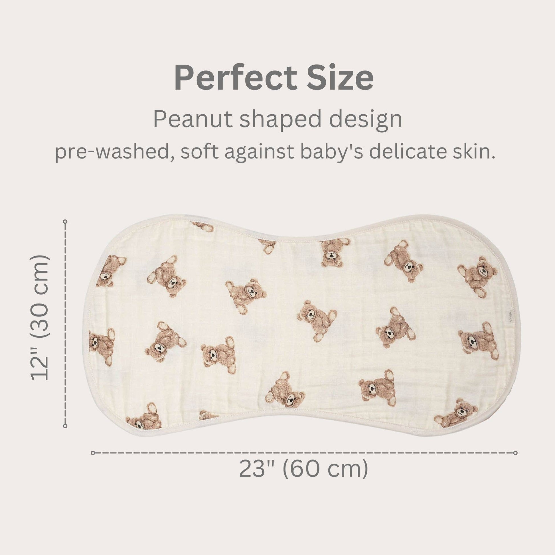 Bamboo Muslin Burp Cloth Set 2 - Pack | Teddy/Taupe - Afternoon Lark