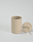 Silicone Cup With Lid + Straw | Sand