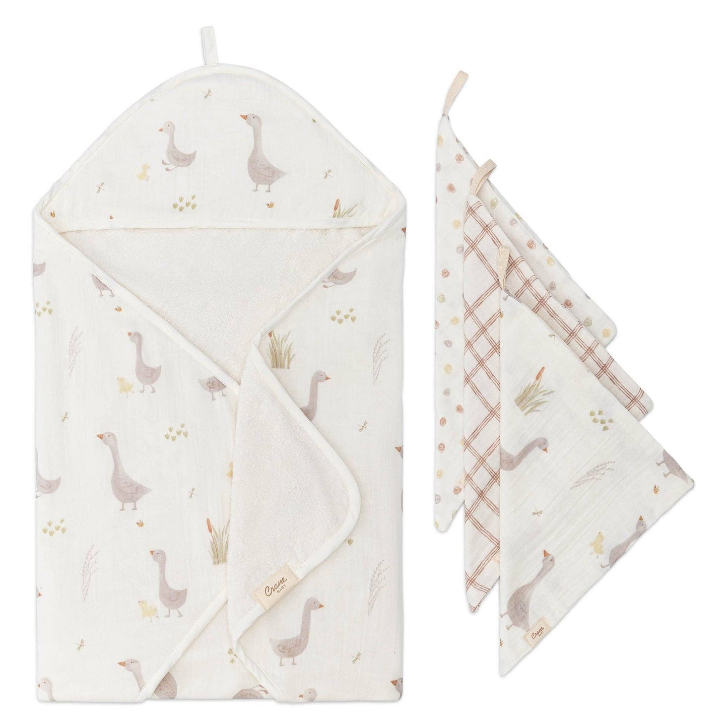 Charlie Farmhouse Goose HT/Wash Cloth Set - Afternoon Lark