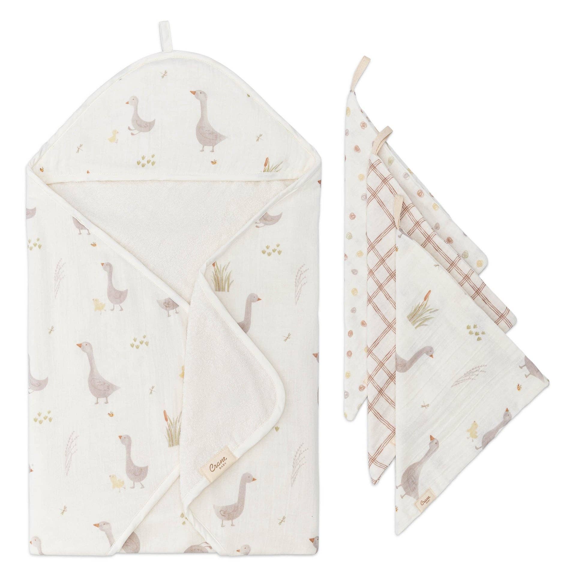 Charlie Farmhouse Goose HT/Wash Cloth Set - Afternoon Lark