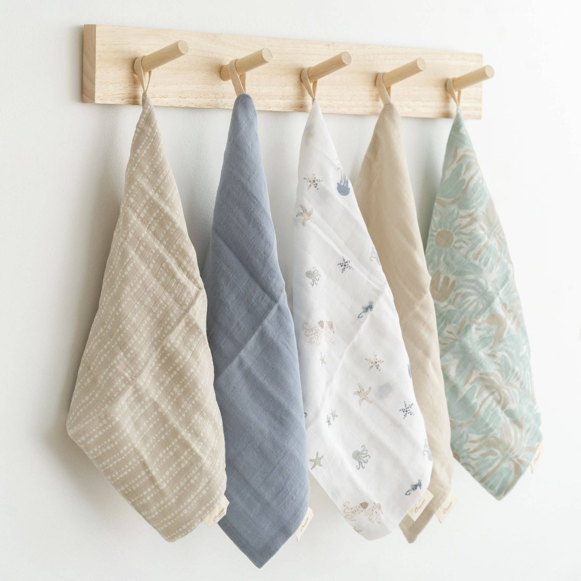 Cove 5 - pc. Wash Cloth Set | Sea Life - Afternoon Lark