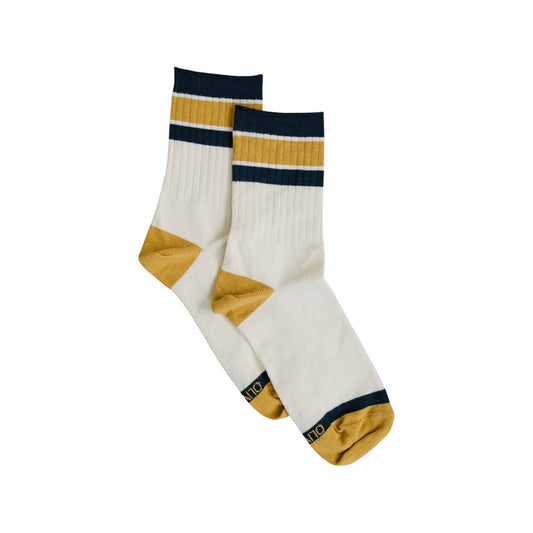 Striped Sock | Navy & Mustard