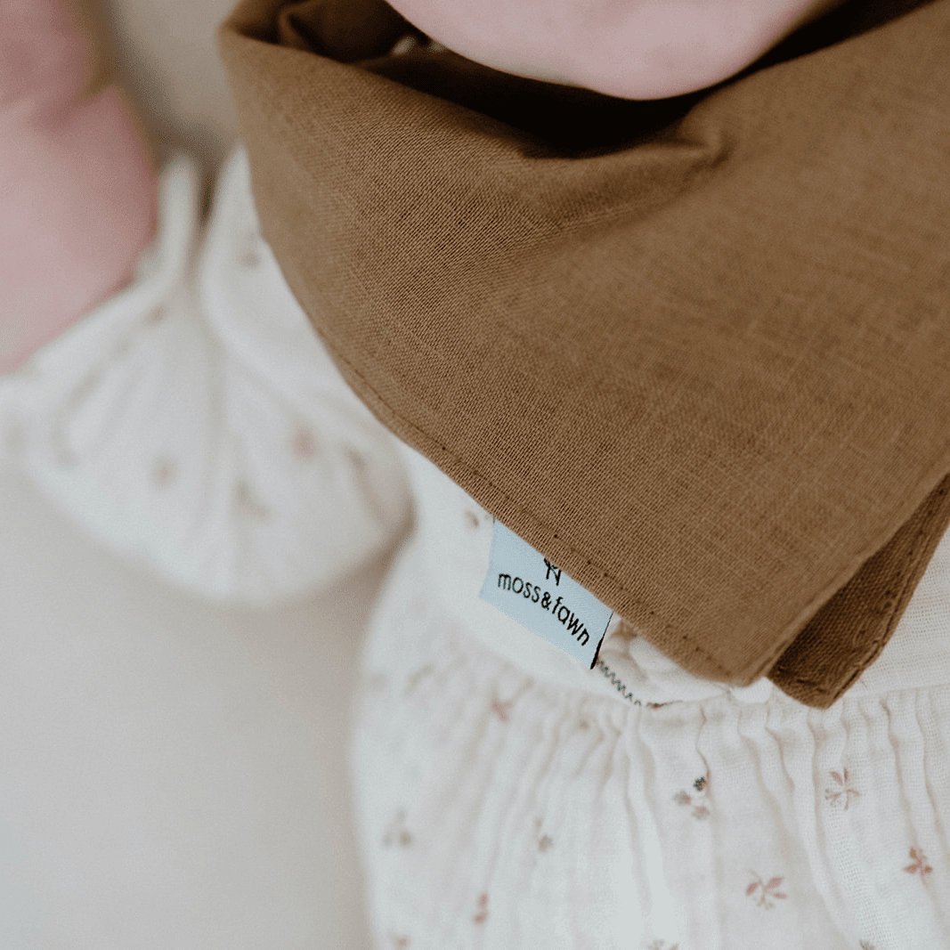 Linen Drool Bib | Bark - Afternoon Lark