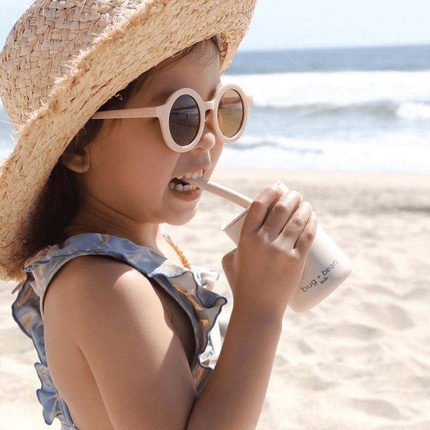 Silicone Cup With Lid + Straw | Sand - Afternoon Lark